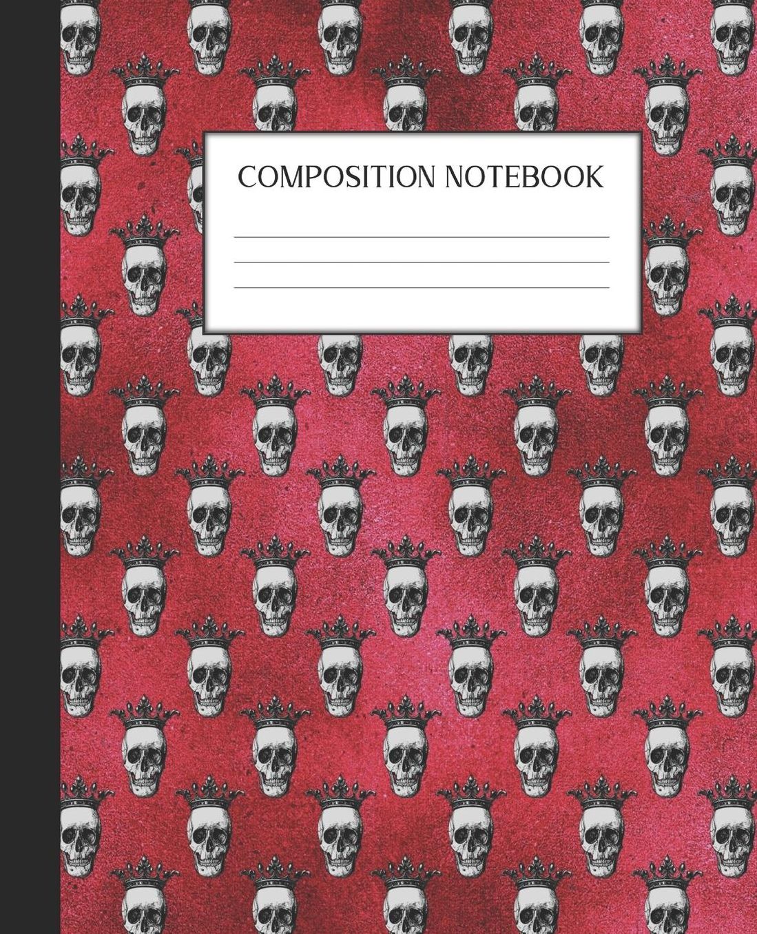 Composition Notebook: Wide Ruled Notebook Red Gothic Lined Journal 100 Pages 7.5 x 9.25 School Subject Book Notes Student Gift Kids Teenager Adult Teacher