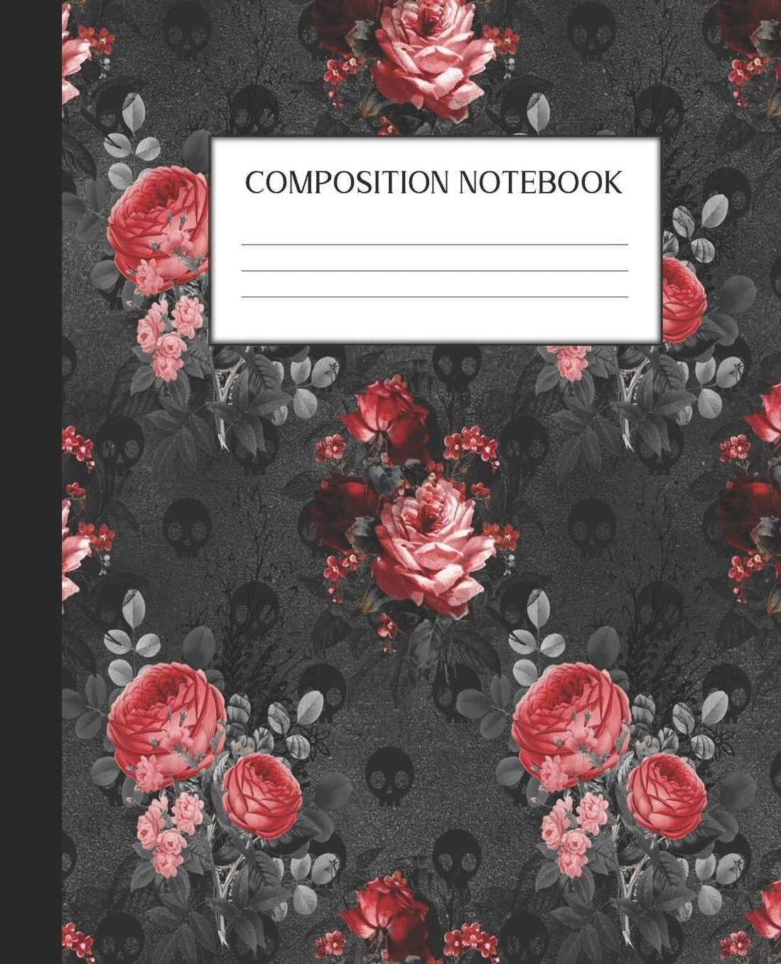 Composition Notebook: Wide Ruled Notebook Red Gothic Lined Journal 100 Pages 7.5 x 9.25 School Subject Book Notes Student Gift Kids Teenager Adult Teacher