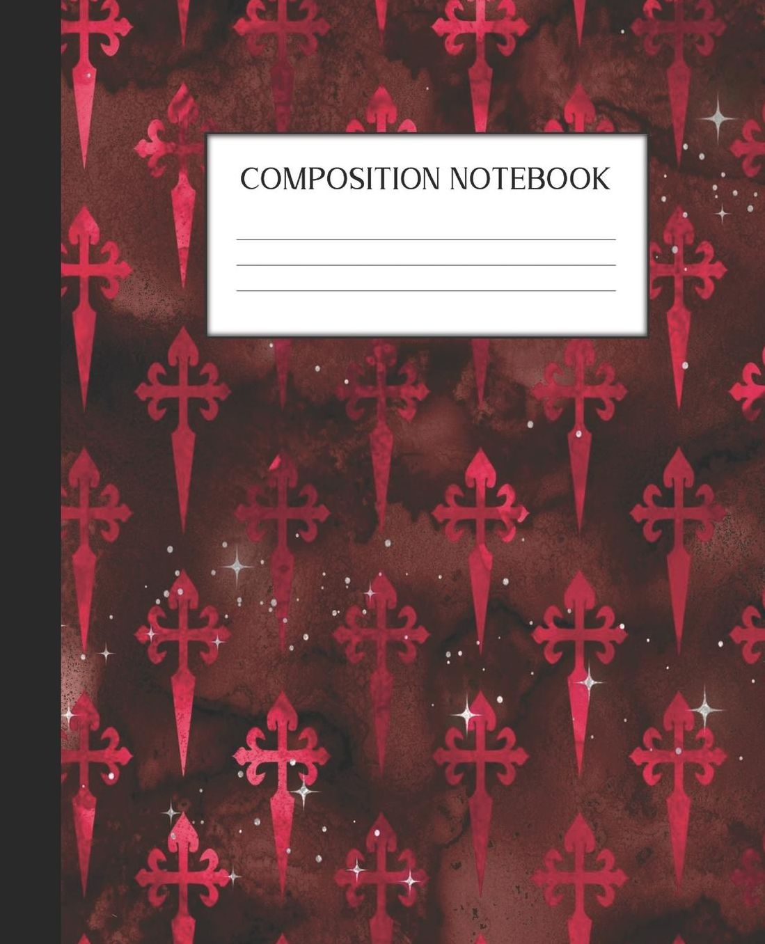 Composition Notebook: Wide Ruled Notebook Red Gothic Lined Journal 100 Pages 7.5 x 9.25 School Subject Book Notes Student Gift Kids Teenager Adult Teacher