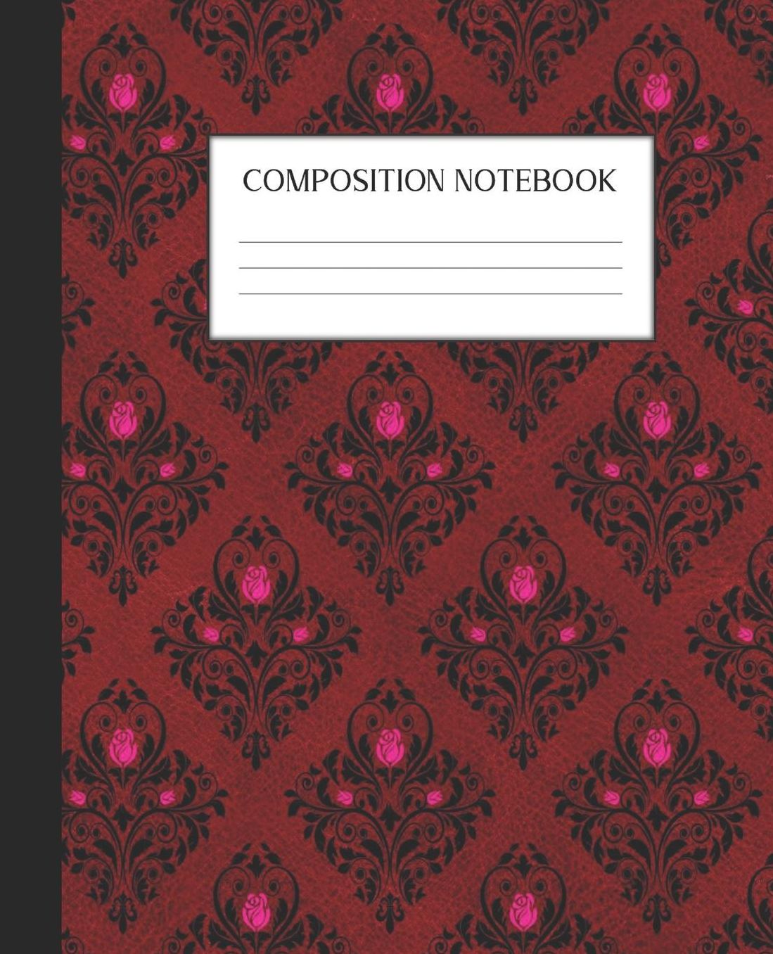 Composition Notebook: Wide Ruled Notebook Red Gothic Lined Journal 100 Pages 7.5 x 9.25 School Subject Book Notes Student Gift Kids Teenager Adult Teacher