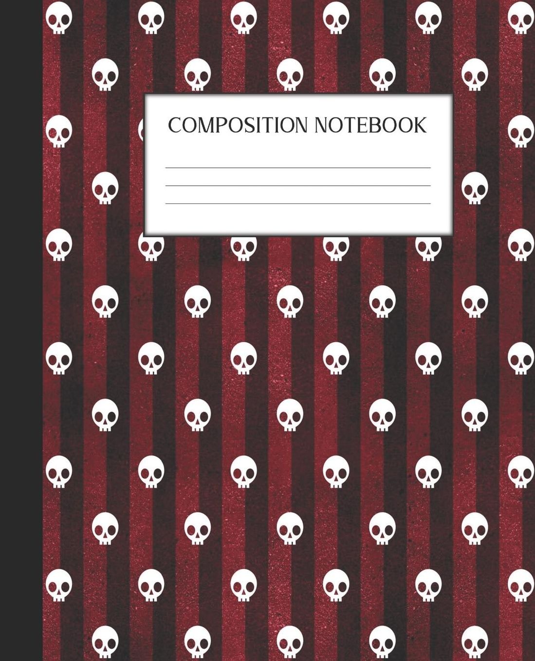 Composition Notebook: Wide Ruled Notebook Red Gothic Lined Journal 100 Pages 7.5 x 9.25 School Subject Book Notes Student Gift Kids Teenager Adult Teacher