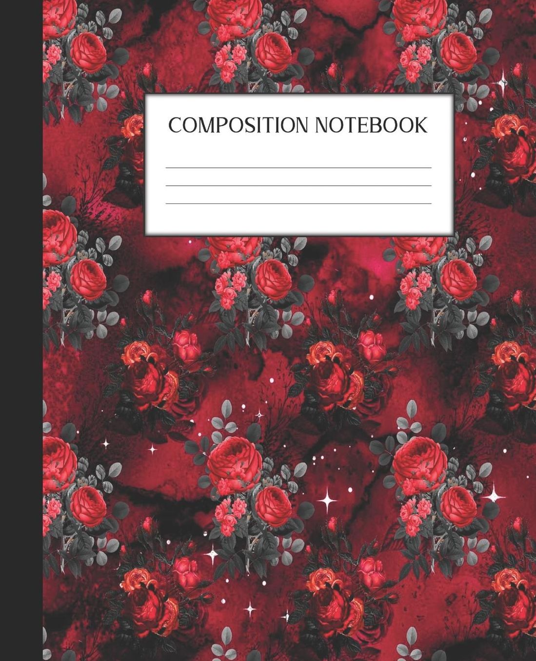 Composition Notebook: Wide Ruled Notebook Red Gothic Lined Journal 100 Pages 7.5 x 9.25 School Subject Book Notes Student Gift Kids Teenager Adult Teacher