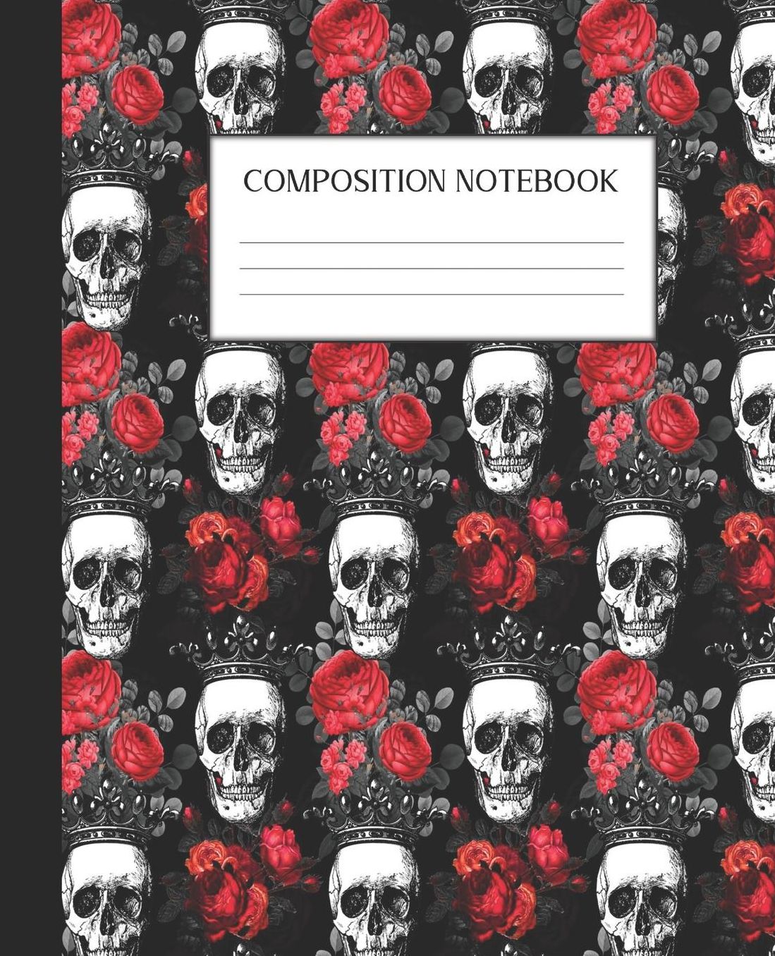 Composition Notebook: Wide Ruled Notebook Red Gothic Lined Journal 100 Pages 7.5 x 9.25 School Subject Book Notes Student Gift Kids Teenager Adult Teacher