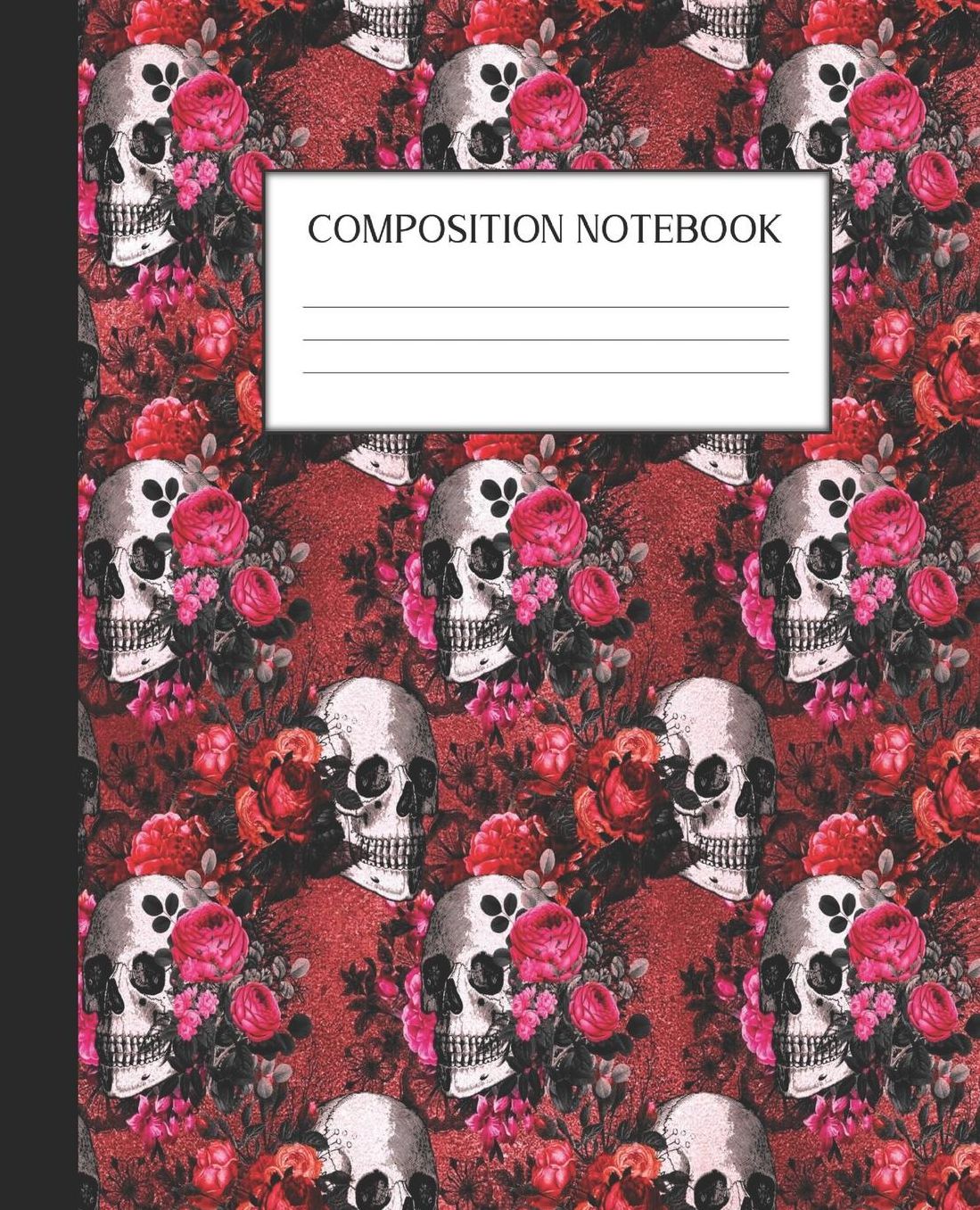 Composition Notebook: Wide Ruled Notebook Red Gothic Lined Journal 100 Pages 7.5 x 9.25 School Subject Book Notes Student Gift Kids Teenager Adult Teacher