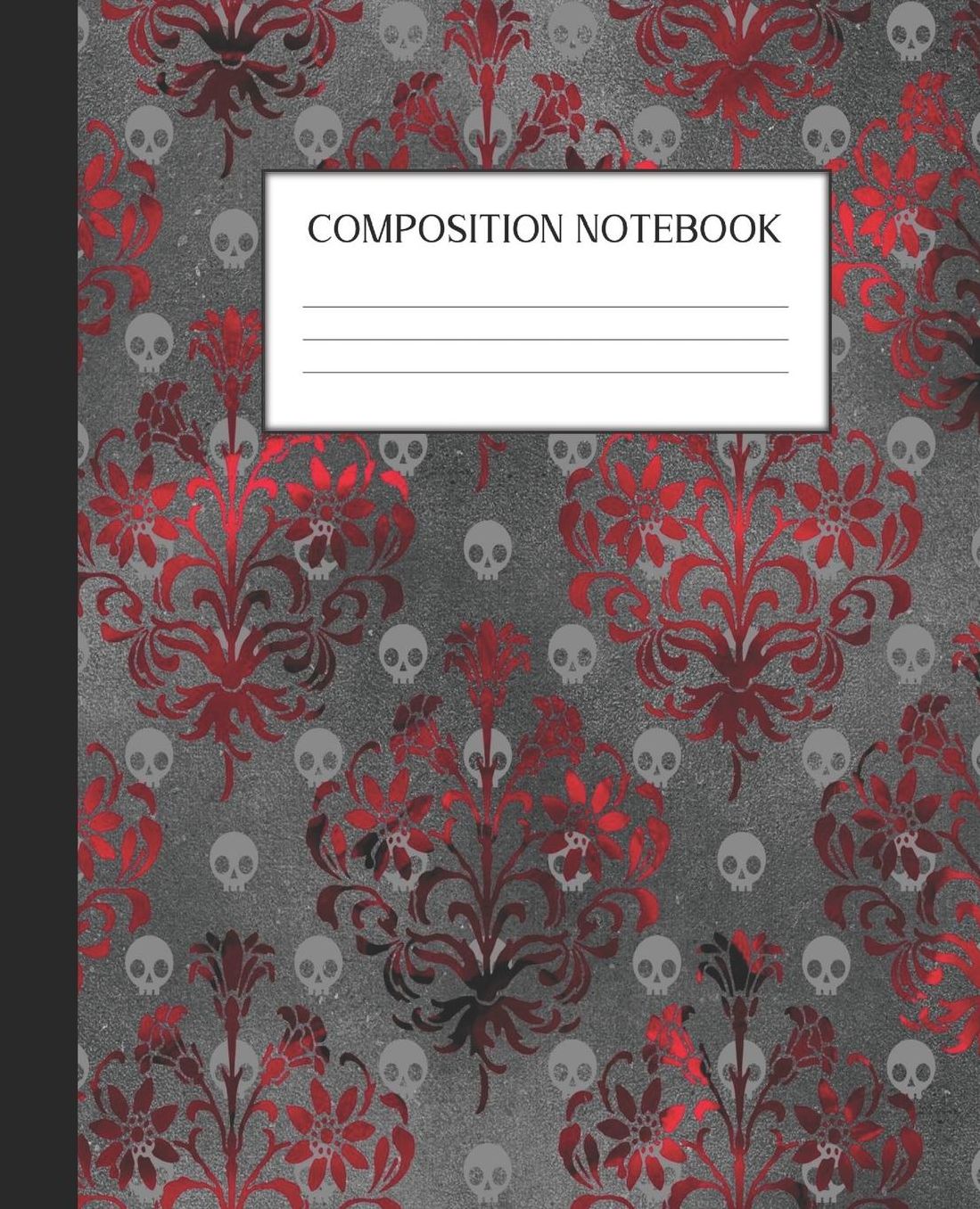 Composition Notebook: Wide Ruled Notebook Red Gothic Lined Journal 100 Pages 7.5 x 9.25 School Subject Book Notes Student Gift Kids Teenager Adult Teacher