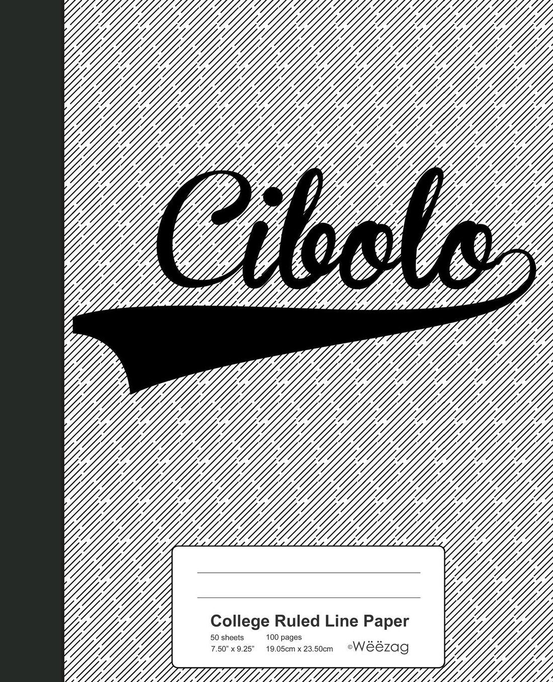 College Ruled Line Paper: CIBOLO Notebook