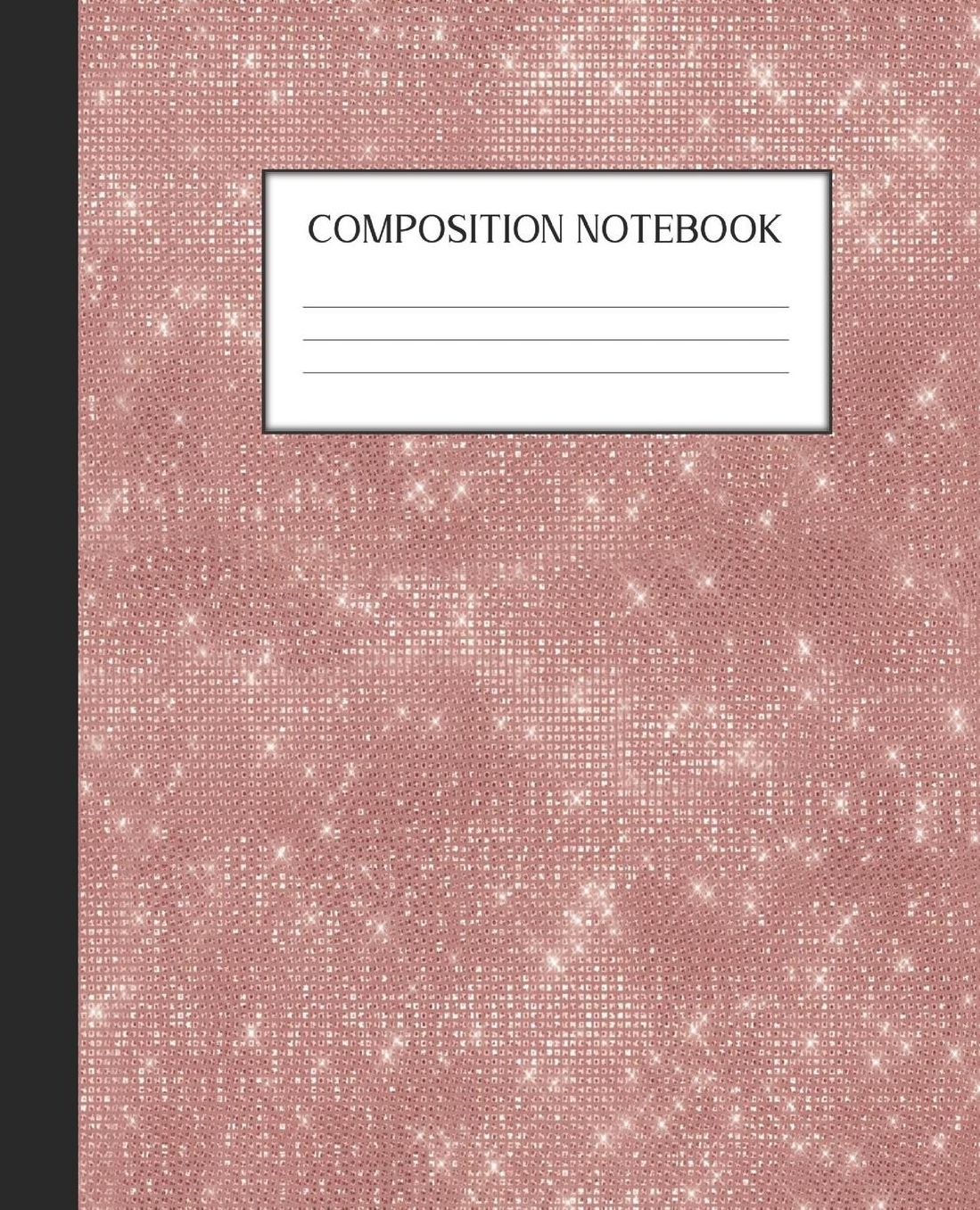 Composition Notebook: Wide Ruled Notebook Rose Gold Bee Bumblebee Lined Journal 100 Pages 7.5 x 9.25 School Subject Book Notes Student Gift Kids Teenager Adult Teacher
