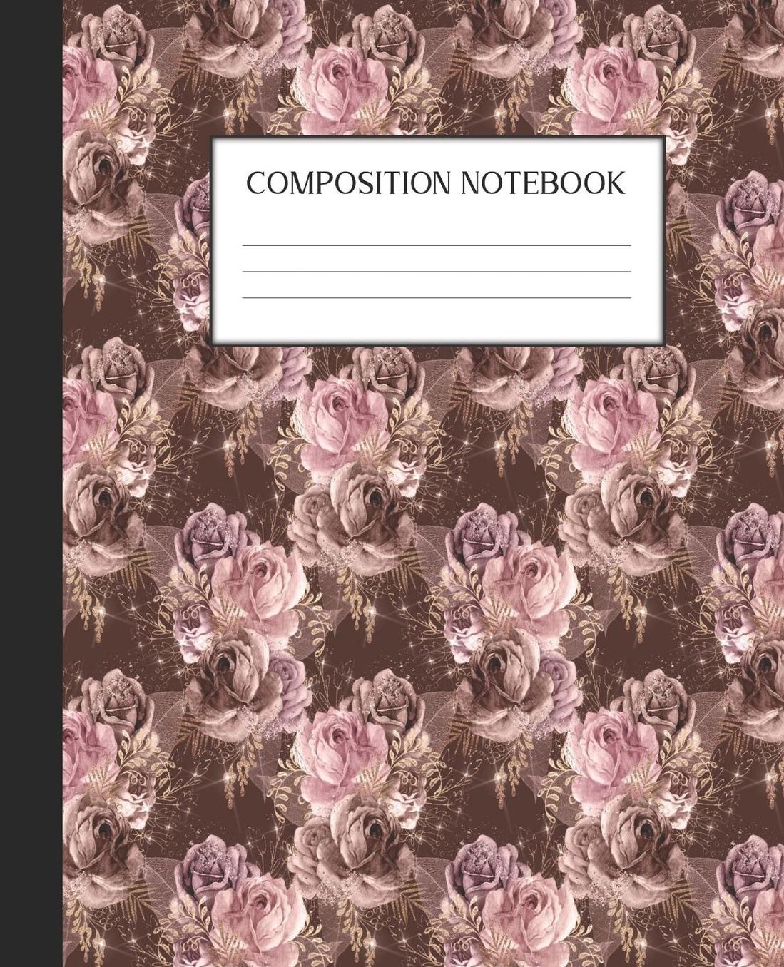 Composition Notebook: Wide Ruled Notebook Rose Gold Bee Bumblebee Lined Journal 100 Pages 7.5 x 9.25 School Subject Book Notes Student Gift Kids Teenager Adult Teacher