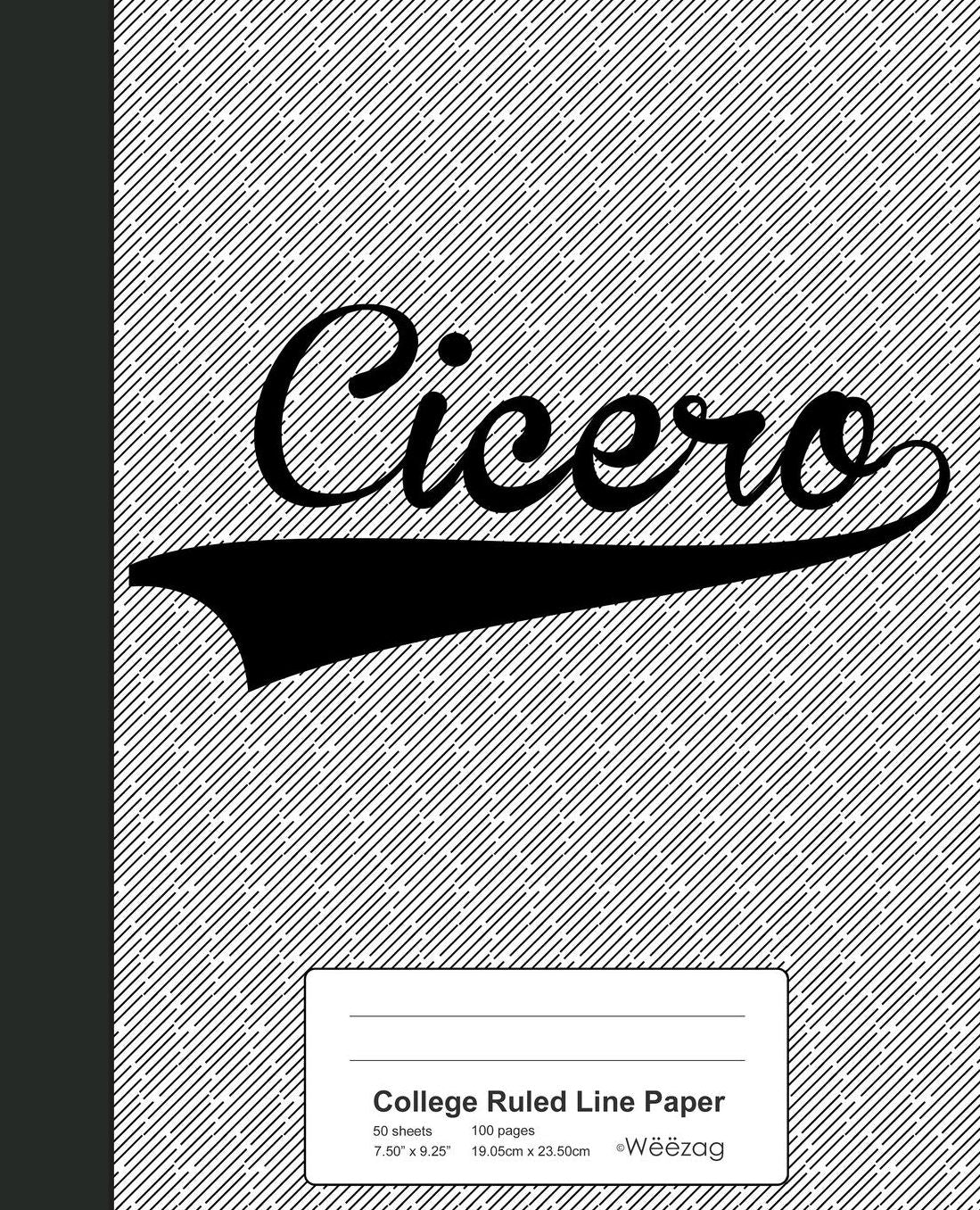 College Ruled Line Paper: CICERO Notebook
