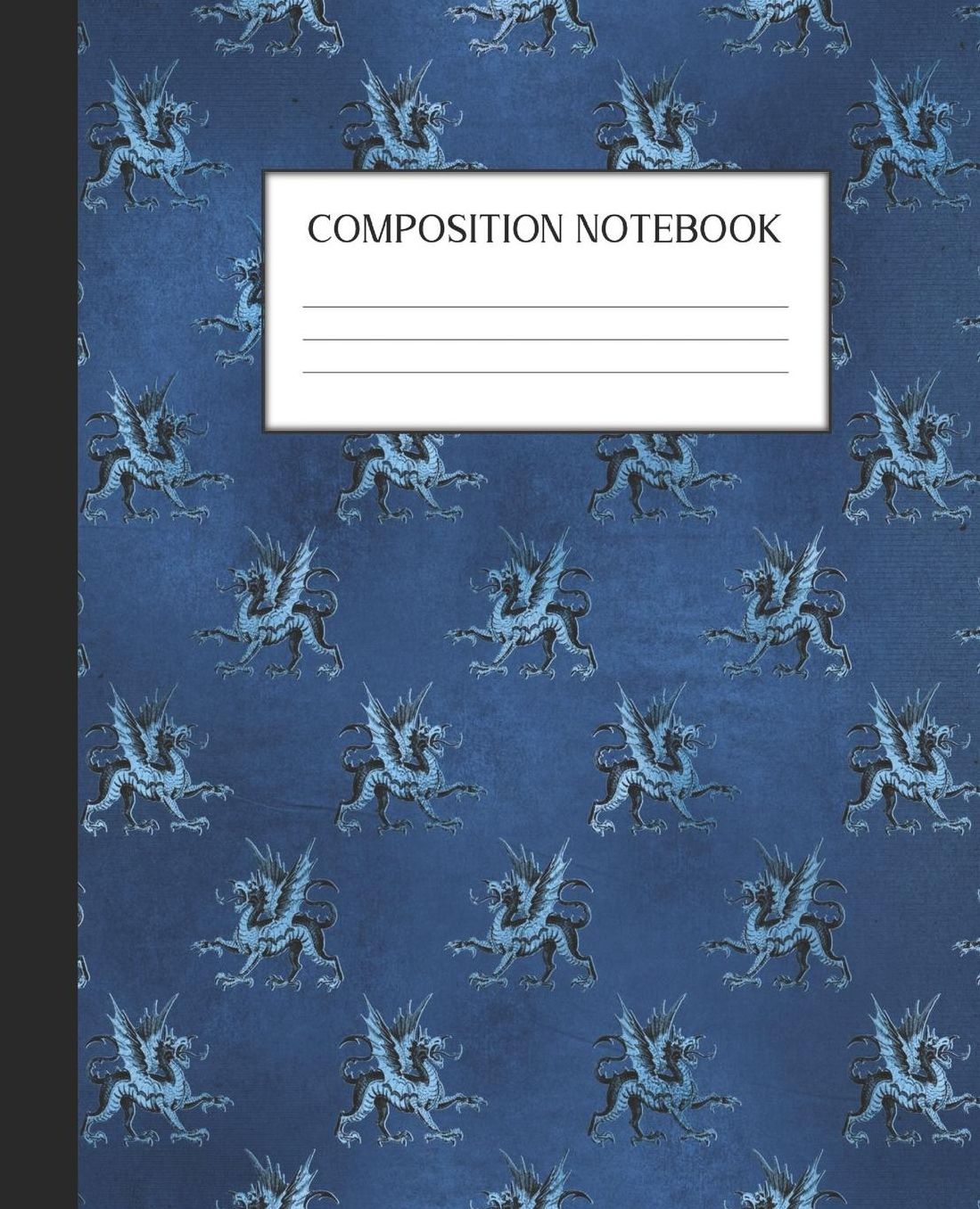 Composition Notebook: Wide Ruled Notebook Blue Gothic Lined Journal 100 Pages 7.5 x 9.25 School Subject Book Notes Student Gift Kids Teenager Adult Teacher