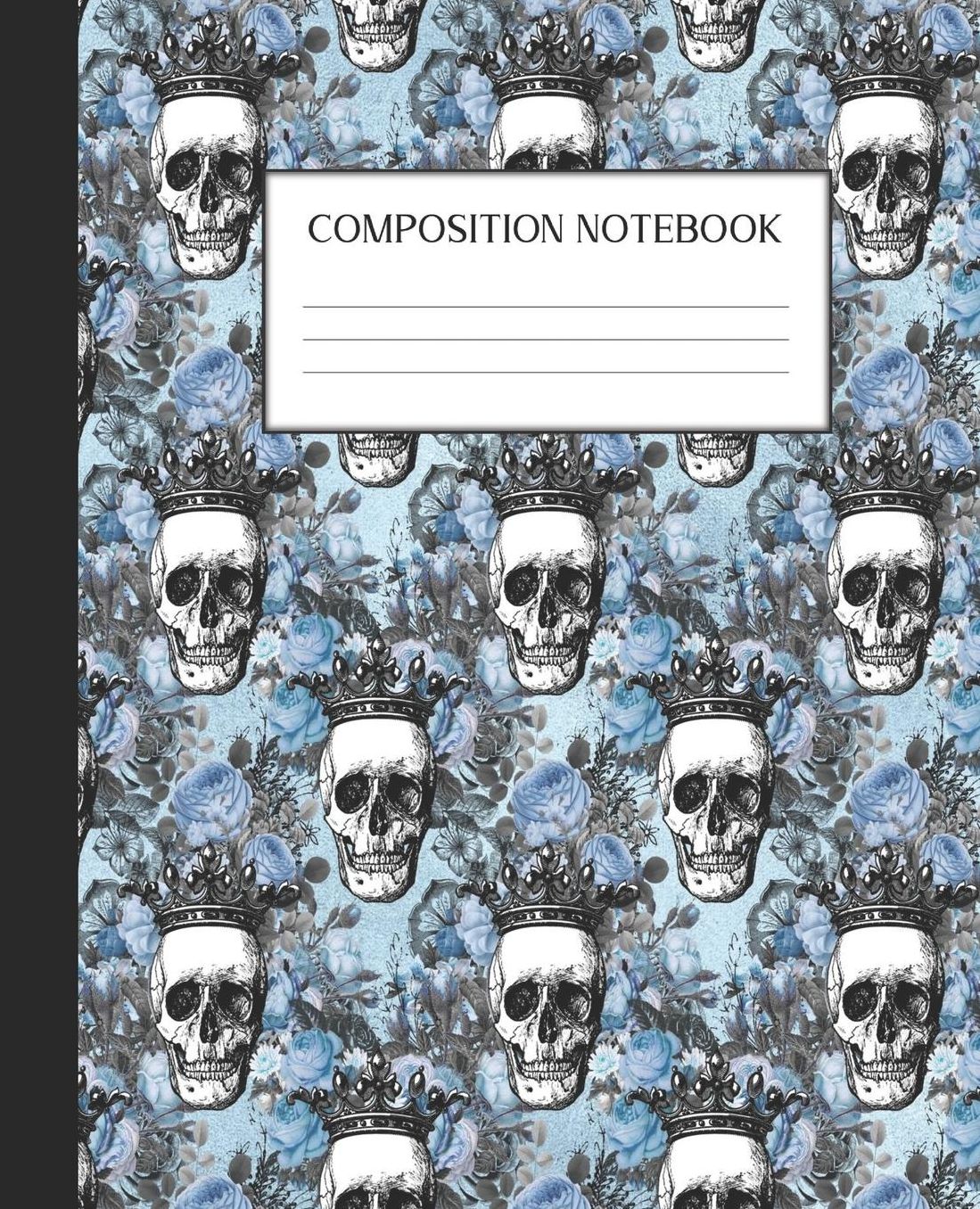 Composition Notebook: Wide Ruled Notebook Blue Gothic Lined Journal 100 Pages 7.5 x 9.25 School Subject Book Notes Student Gift Kids Teenager Adult Teacher