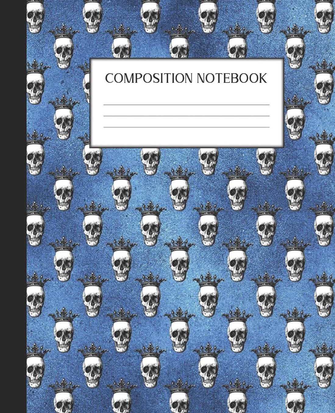 Composition Notebook: Wide Ruled Notebook Blue Gothic Lined Journal 100 Pages 7.5 x 9.25 School Subject Book Notes Student Gift Kids Teenager Adult Teacher