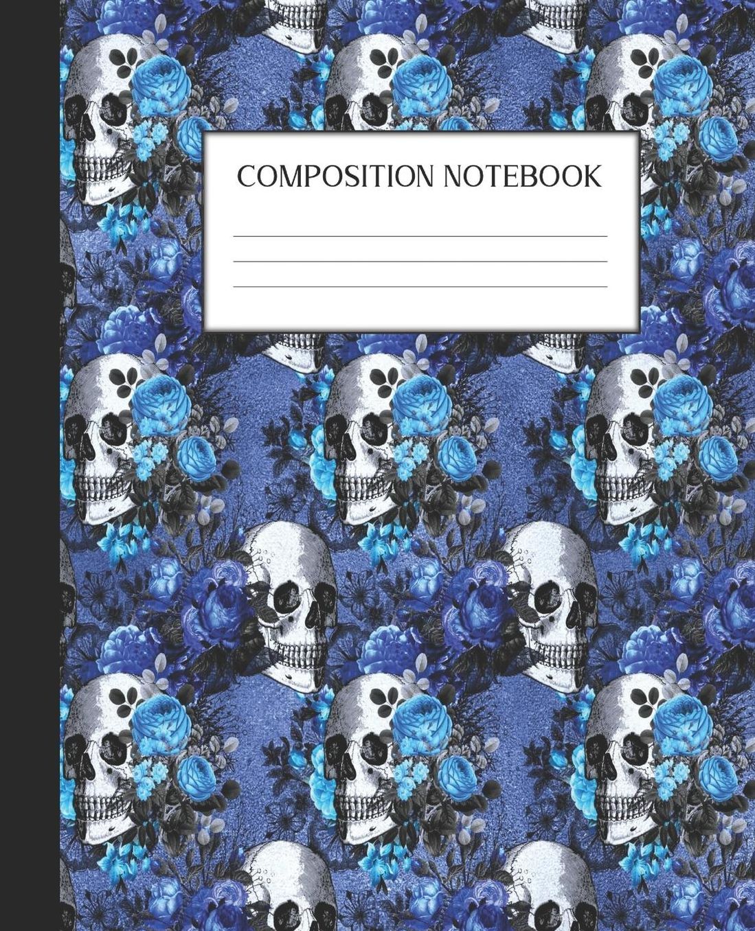 Composition Notebook: Wide Ruled Notebook Blue Gothic Lined Journal 100 Pages 7.5 x 9.25 School Subject Book Notes Student Gift Kids Teenager Adult Teacher