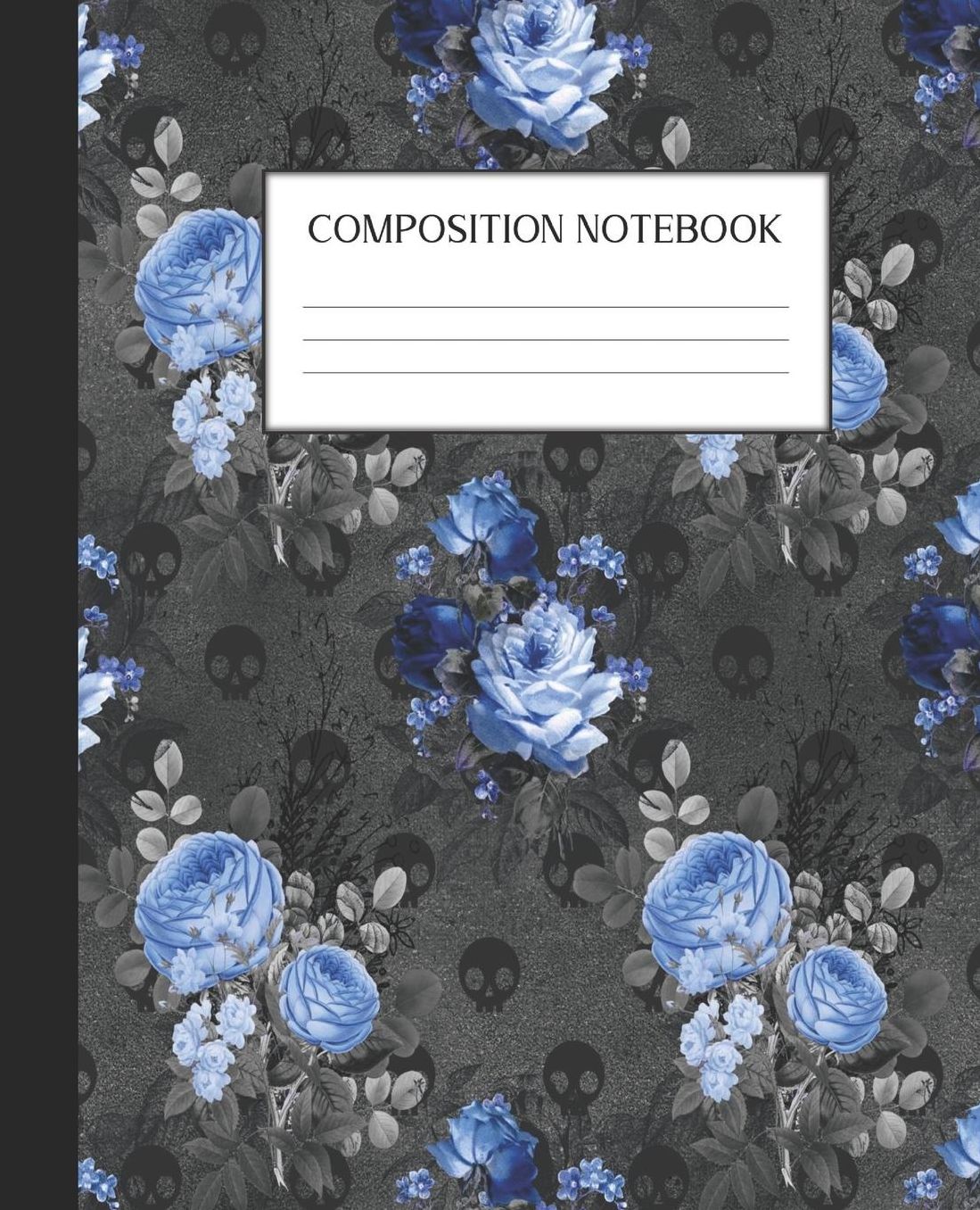 Composition Notebook: Wide Ruled Notebook Blue Gothic Lined Journal 100 Pages 7.5 x 9.25 School Subject Book Notes Student Gift Kids Teenager Adult Teacher