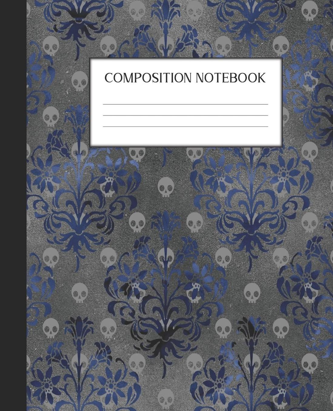 Composition Notebook: Wide Ruled Notebook Blue Gothic Lined Journal 100 Pages 7.5 x 9.25 School Subject Book Notes Student Gift Kids Teenager Adult Teacher