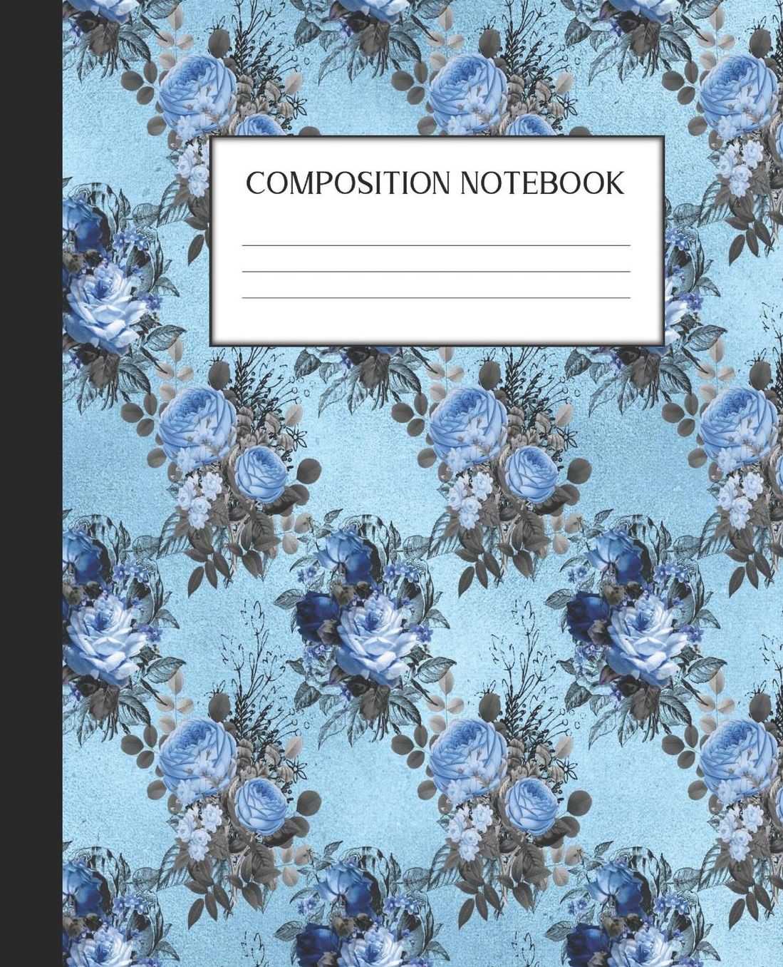 Composition Notebook: Wide Ruled Notebook Blue Gothic Lined Journal 100 Pages 7.5 x 9.25 School Subject Book Notes Student Gift Kids Teenager Adult Teacher