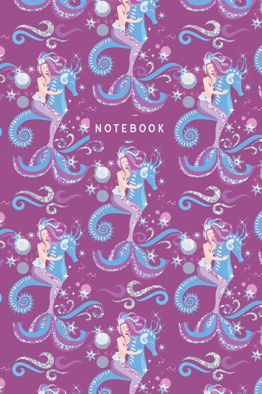 Notebook: Mermaid Wide Ruled Journal for Girls