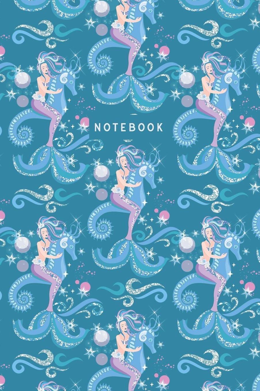 Notebook: Mermaid Wide Ruled Journal for Girls