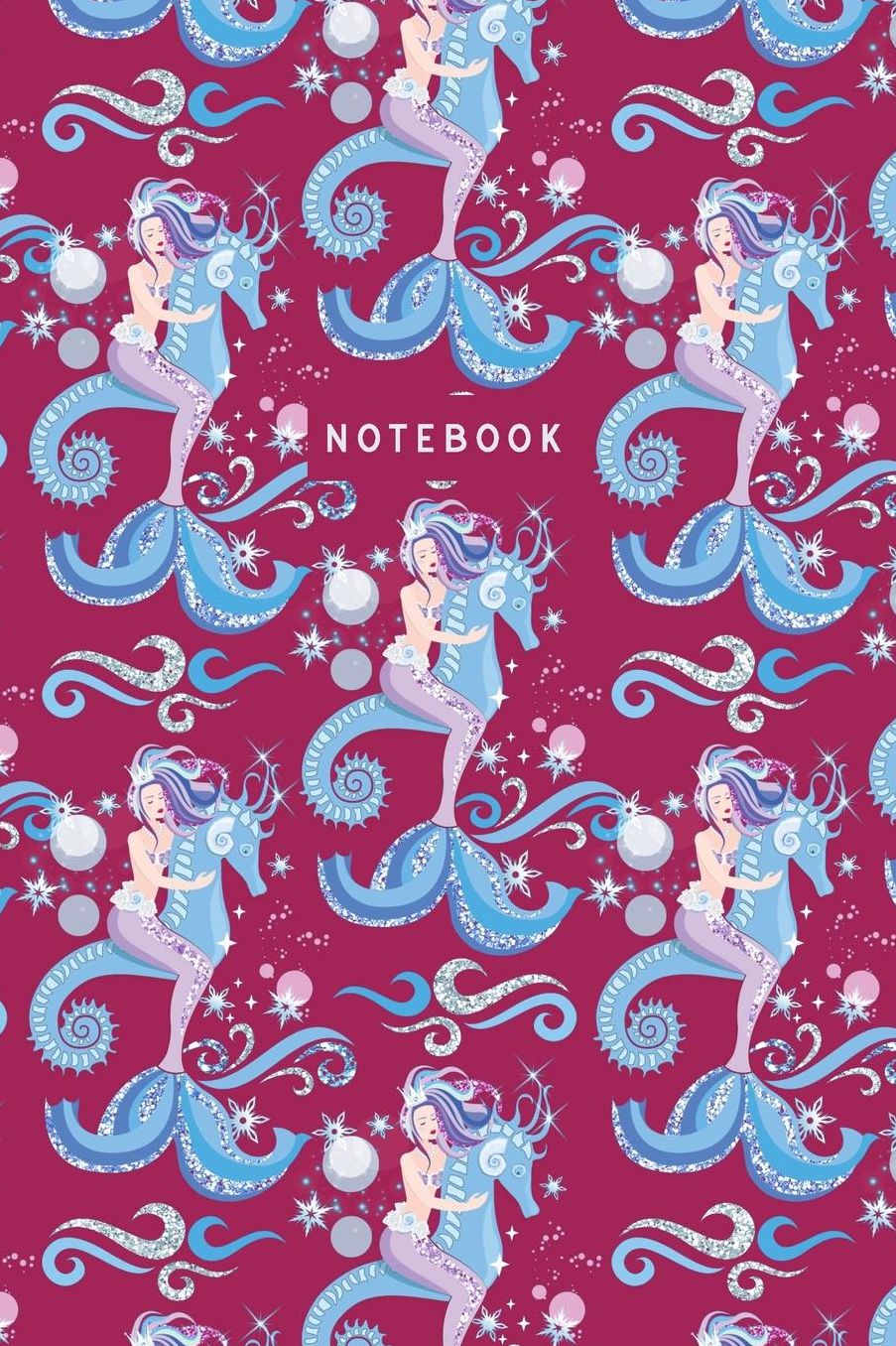 Notebook: Mermaid Wide Ruled Journal for Girls