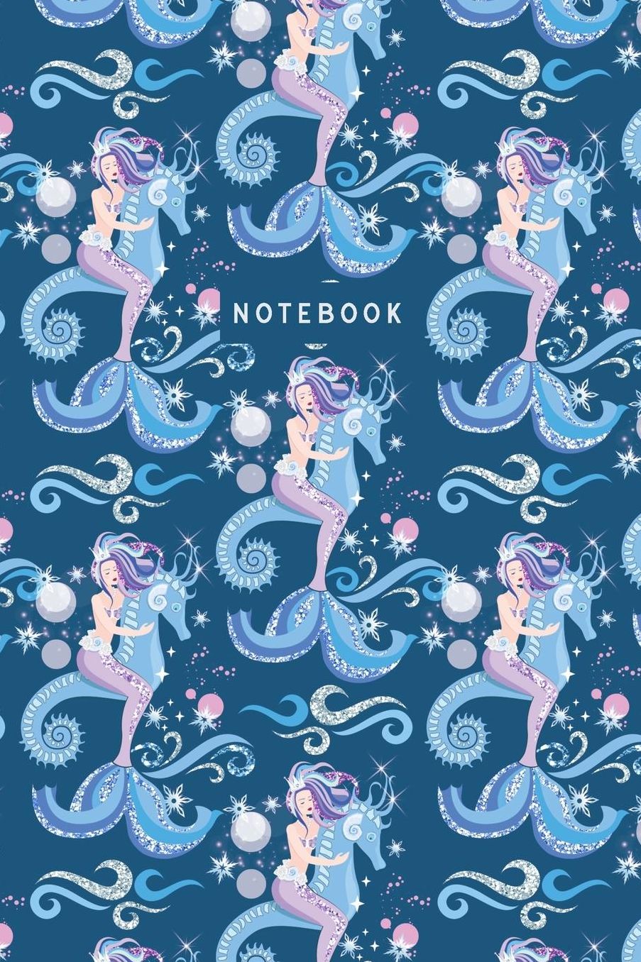 Notebook: Mermaid Wide Ruled Journal for Girls