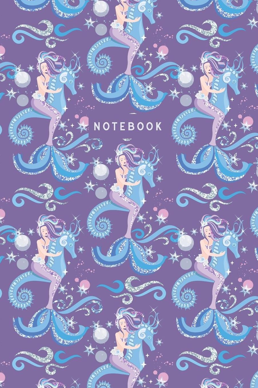 Notebook: Mermaid Wide Ruled Journal for Girls