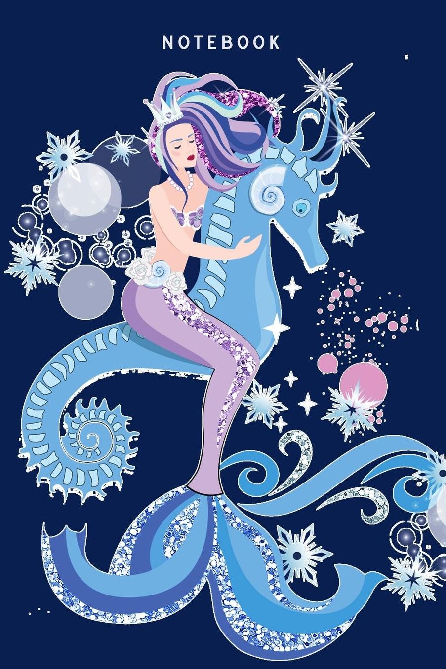 Notebook: Mermaid Wide Ruled Journal for Girls