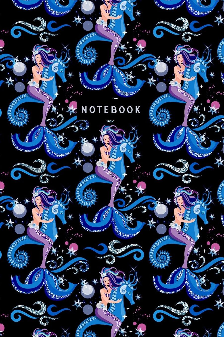 Notebook: Mermaid Wide Ruled Journal for Girls