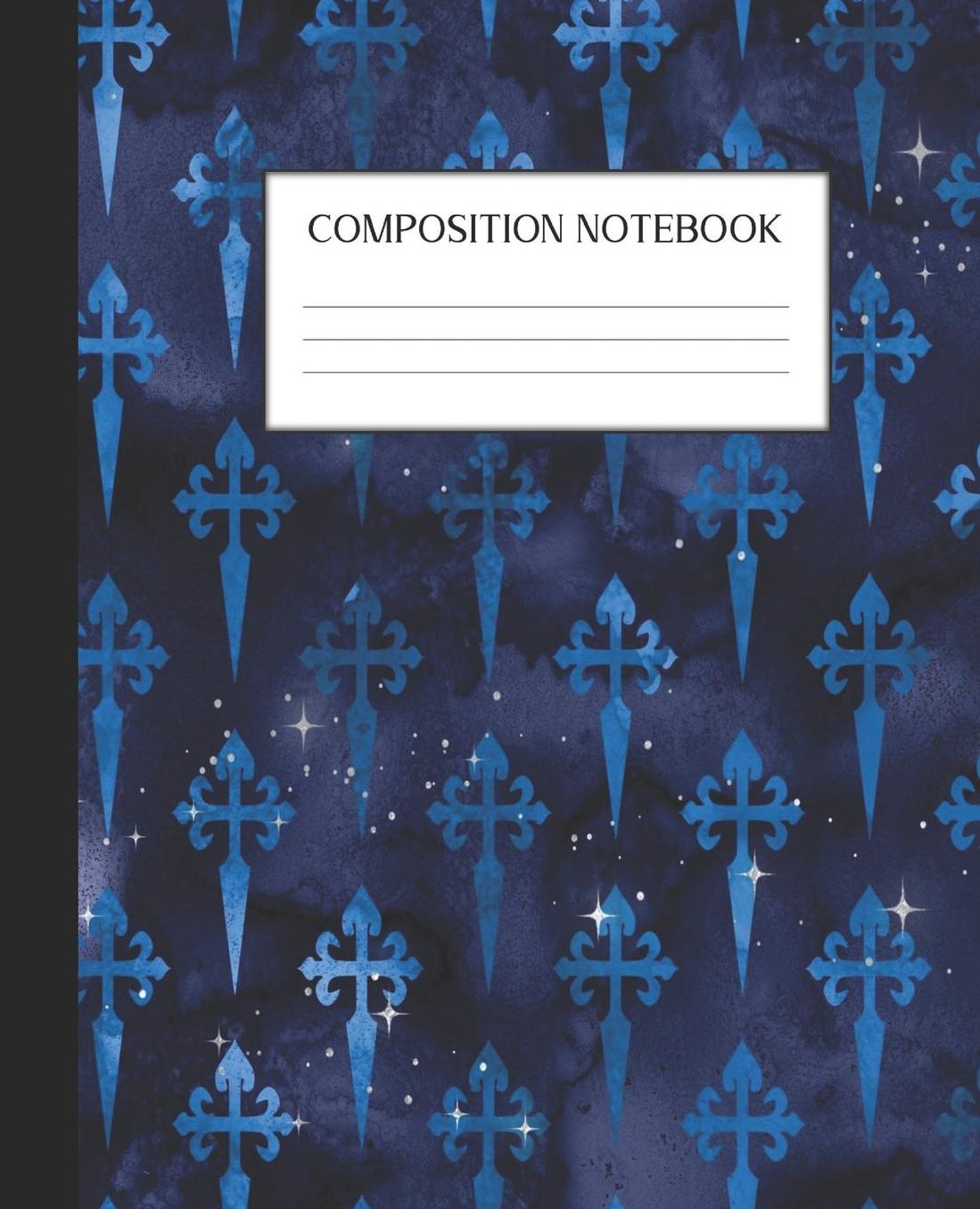 Composition Notebook: Wide Ruled Notebook Blue Gothic Lined Journal 100 Pages 7.5 x 9.25 School Subject Book Notes Student Gift Kids Teenager Adult Teacher