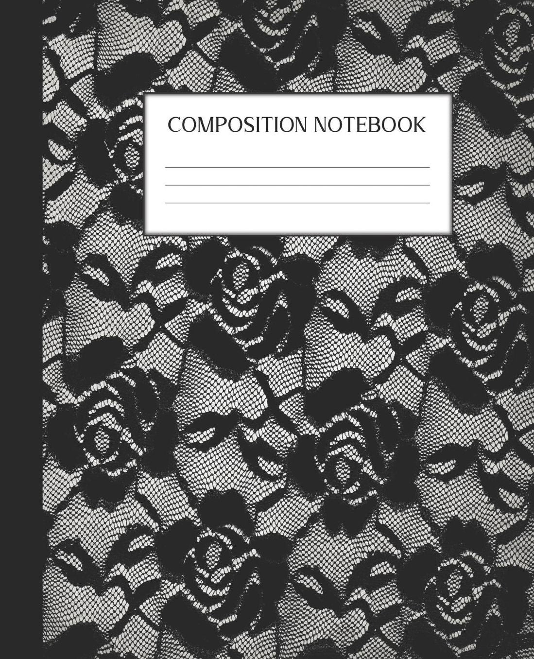 Composition Notebook: Wide Ruled Notebook Skull Lace Lined Journal 100 Pages 7.5 x 9.25 School Subject Book Notes Student Gift Kids Teenager Adult Teacher