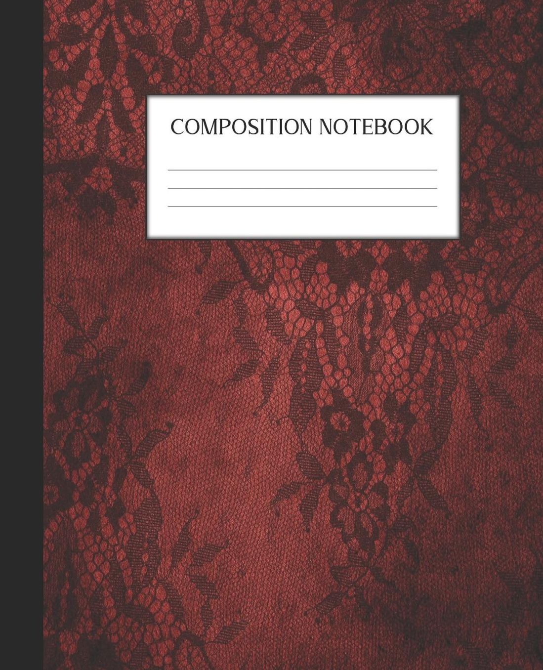 Composition Notebook: Wide Ruled Notebook Skull Lace Lined Journal 100 Pages 7.5 x 9.25 School Subject Book Notes Student Gift Kids Teenager Adult Teacher