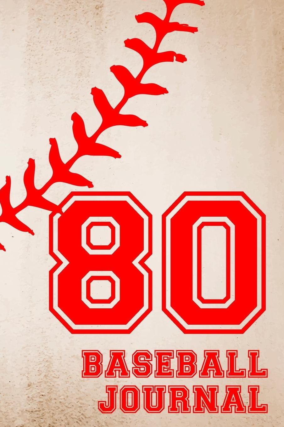 Baseball Journal 80: Baseball Notebook Number and Letter Monogram Personalized Gift