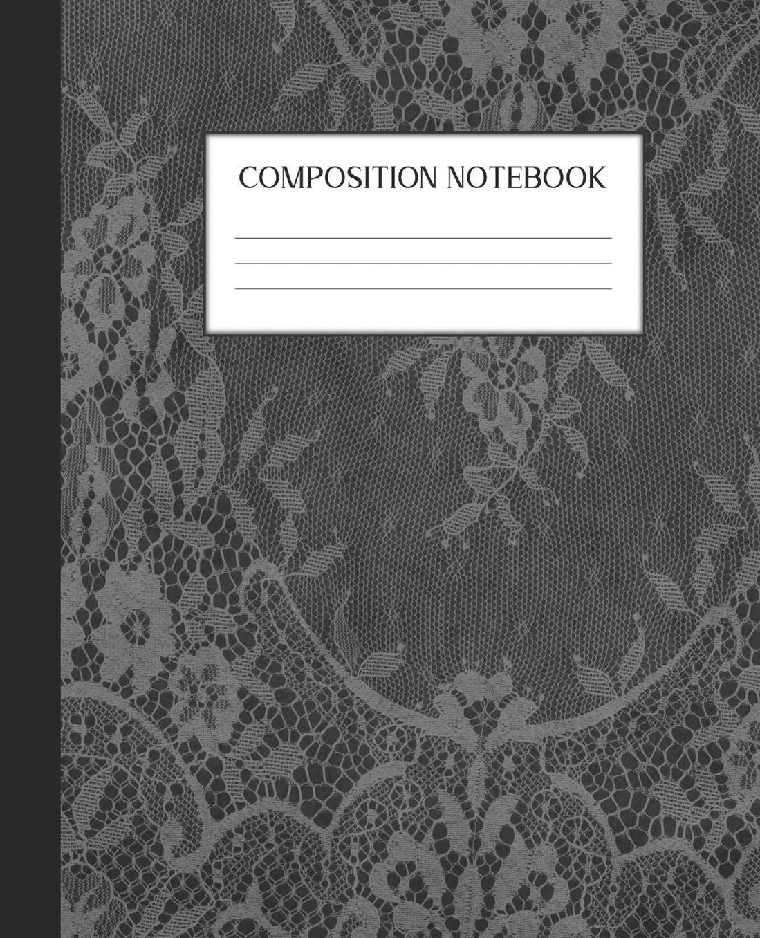 Composition Notebook: Wide Ruled Notebook Skull Lace Lined Journal 100 Pages 7.5 x 9.25 School Subject Book Notes Student Gift Kids Teenager Adult Teacher