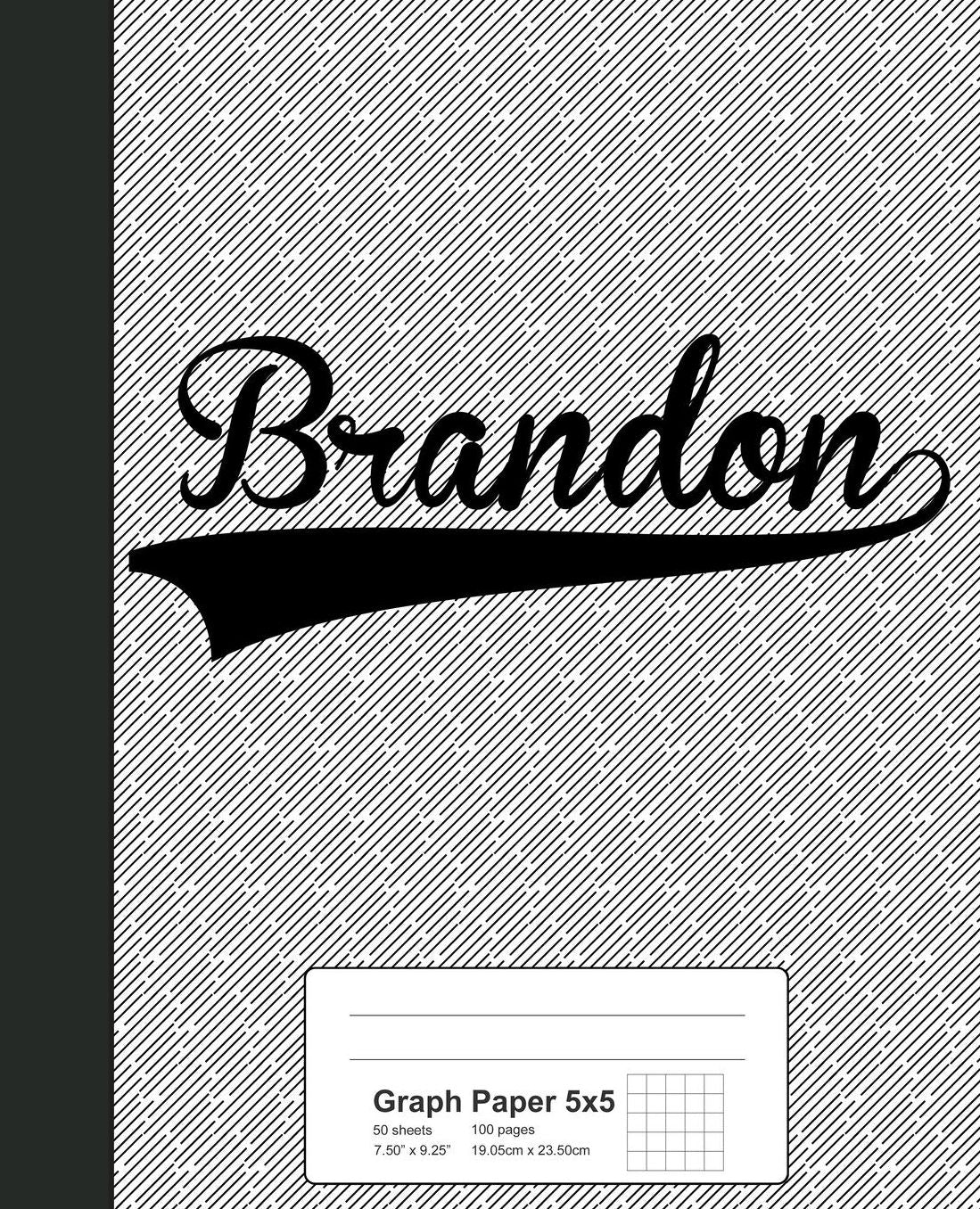 Graph Paper 5x5: BRANDON Notebook