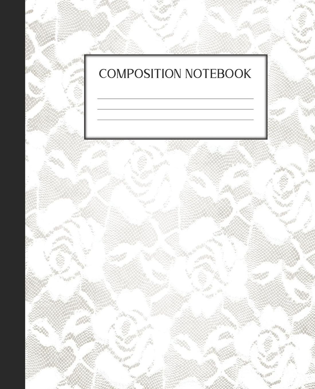 Composition Notebook: Wide Ruled Notebook Skull Lace Lined Journal 100 Pages 7.5 x 9.25 School Subject Book Notes Student Gift Kids Teenager Adult Teacher
