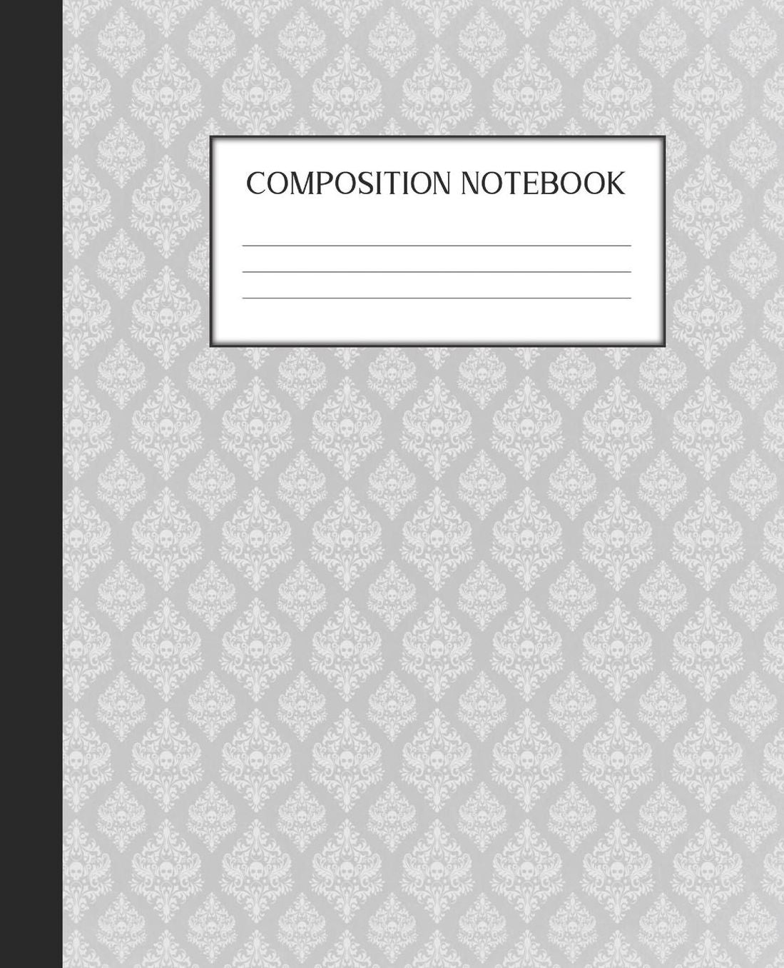 Composition Notebook: Wide Ruled Notebook Skull Lace Lined Journal 100 Pages 7.5 x 9.25 School Subject Book Notes Student Gift Kids Teenager Adult Teacher