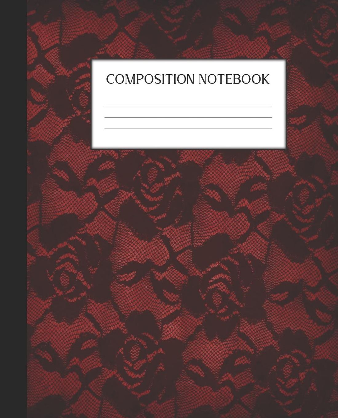 Composition Notebook: Wide Ruled Notebook Skull Lace Lined Journal 100 Pages 7.5 x 9.25 School Subject Book Notes Student Gift Kids Teenager Adult Teacher