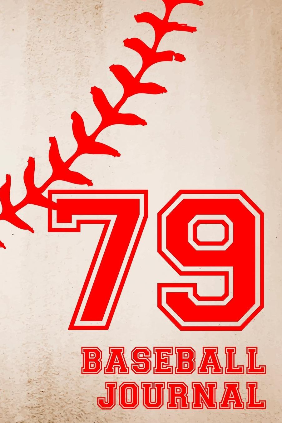 Baseball Journal 79: Baseball Notebook Number and Letter Monogram Personalized Gift