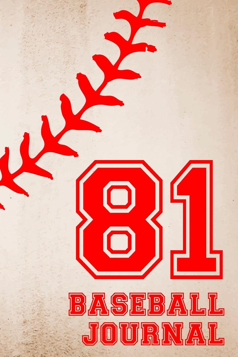 Baseball Journal 81: Baseball Notebook Number and Letter Monogram Personalized Gift