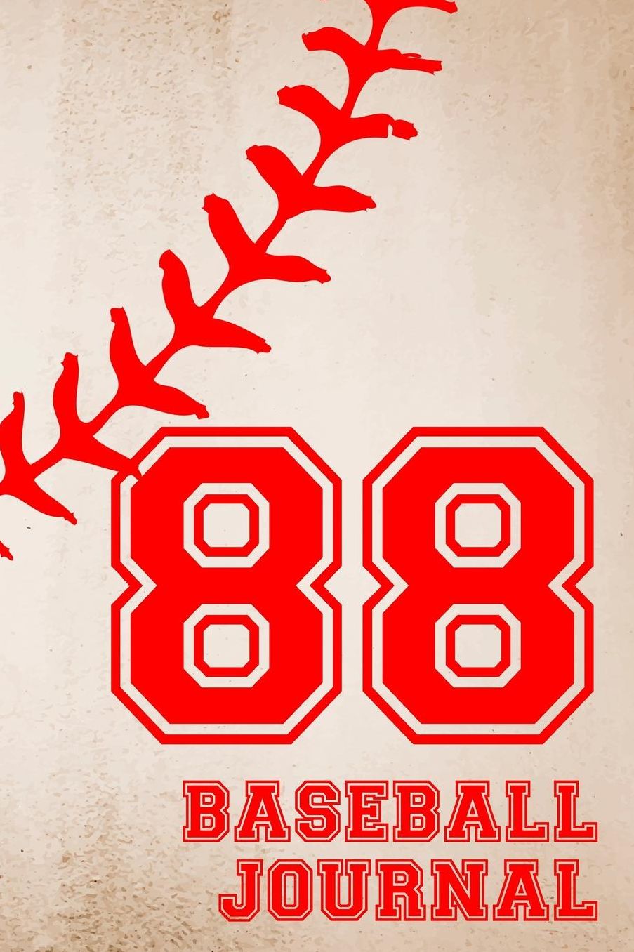 Baseball Journal 88: Baseball Notebook Number and Letter Monogram Personalized Gift