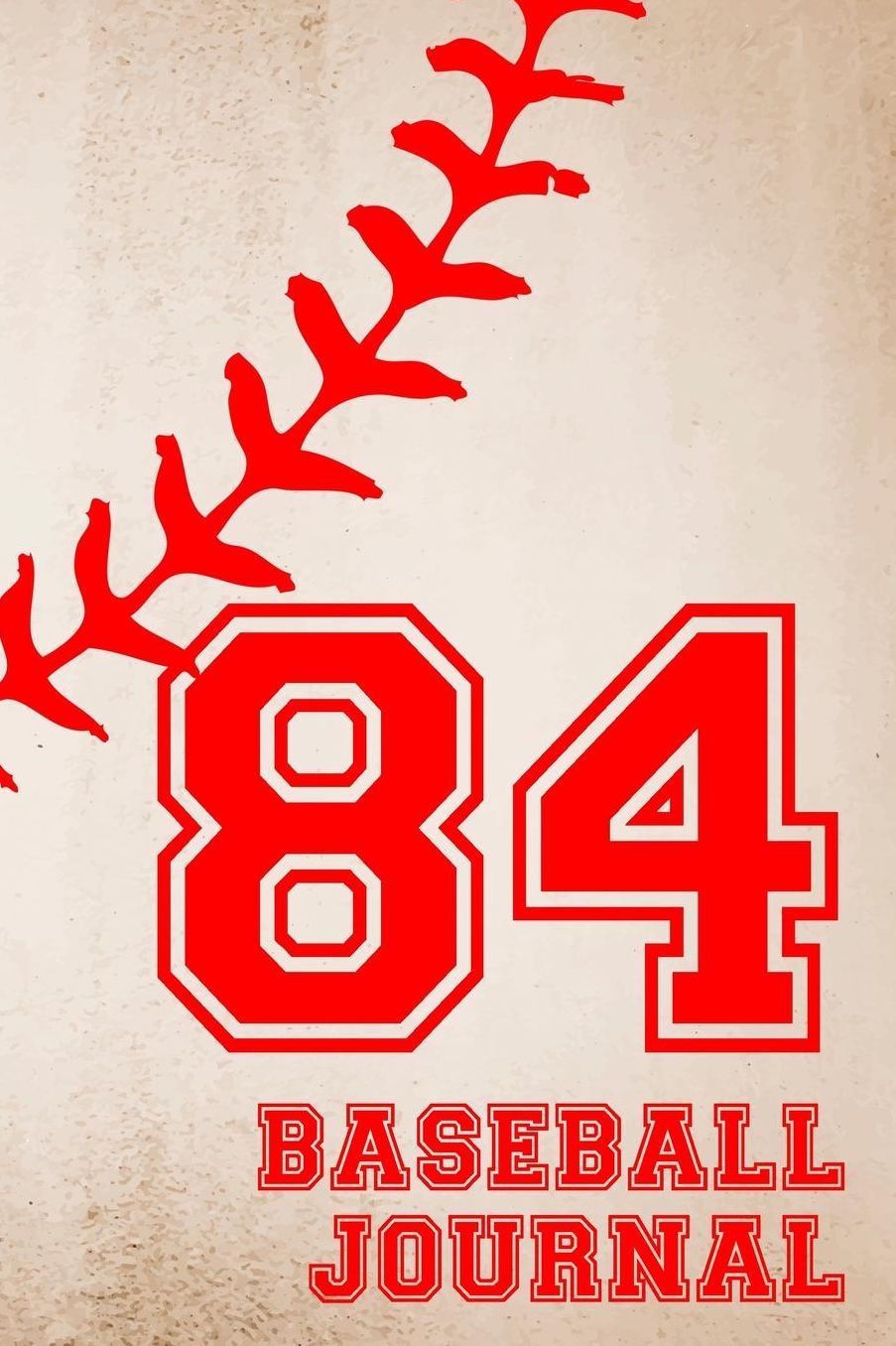 Baseball Journal 84: Baseball Notebook Number and Letter Monogram Personalized Gift