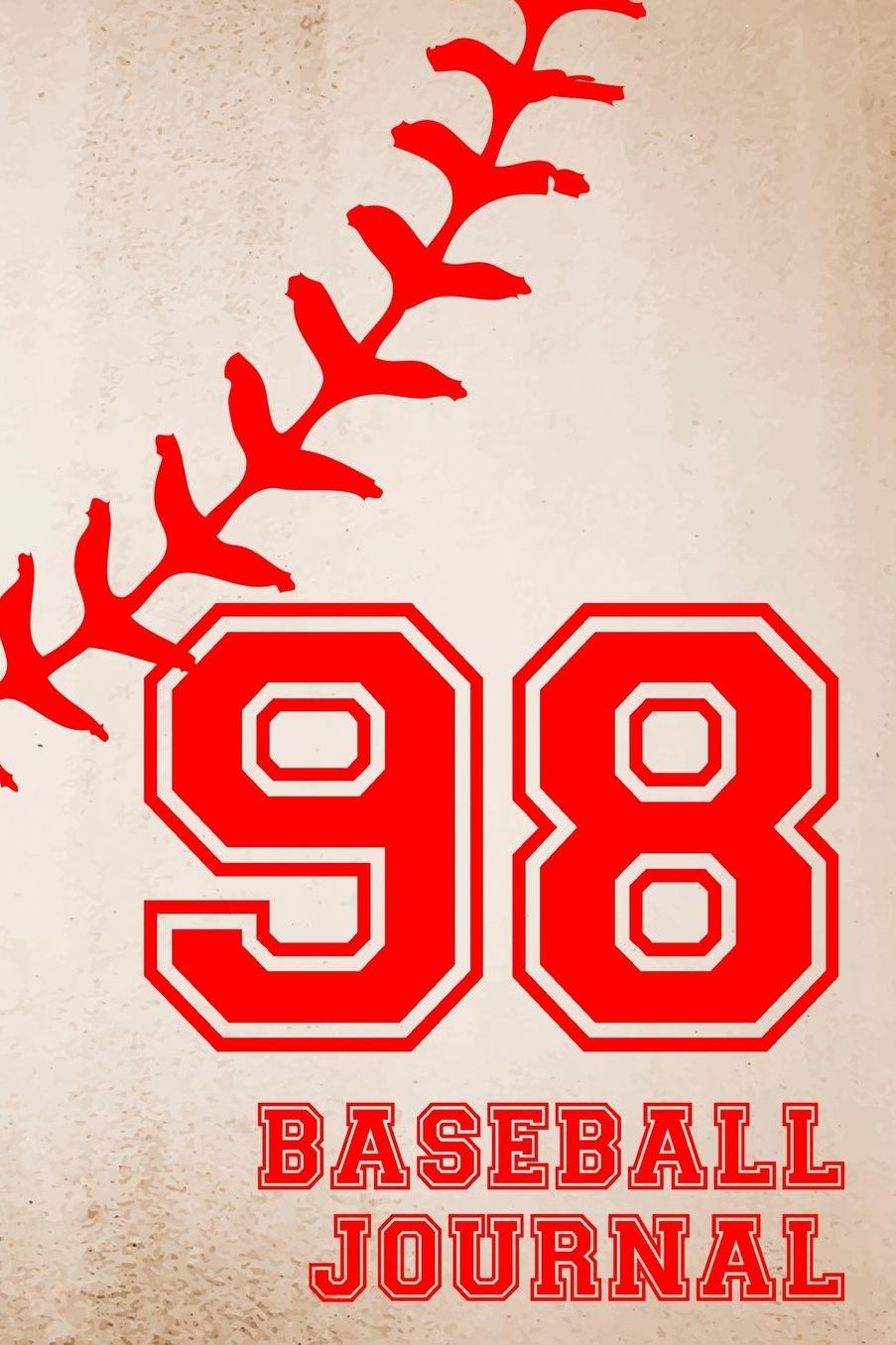 Baseball Journal 98: Baseball Notebook Number and Letter Monogram Personalized Gift