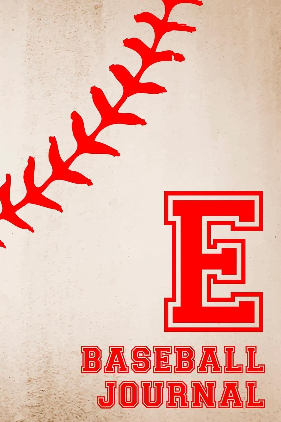 Baseball Journal E: Baseball Notebook Number and Letter Monogram Personalized Gift
