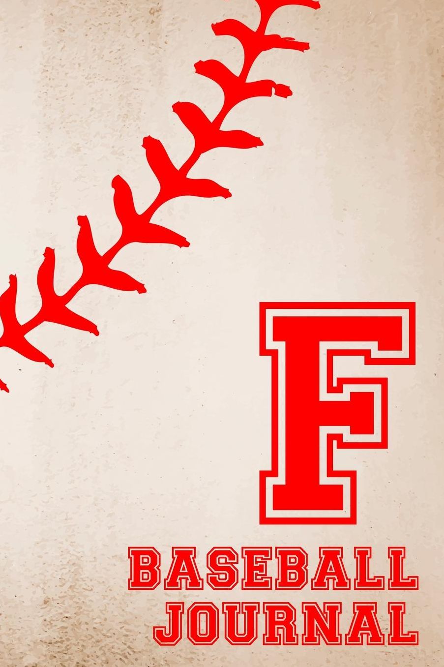 Baseball Journal F: Baseball Notebook Number and Letter Monogram Personalized Gift