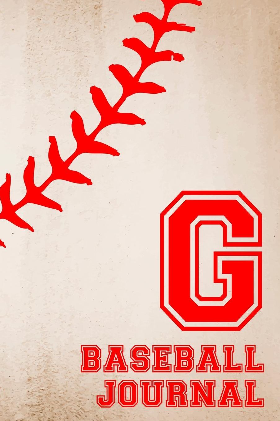 Baseball Journal G: Baseball Notebook Number and Letter Monogram Personalized Gift