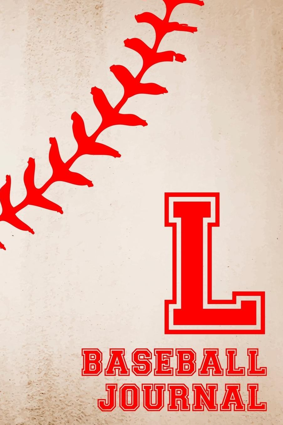 Baseball Journal L: Baseball Notebook Number and Letter Monogram Personalized Gift
