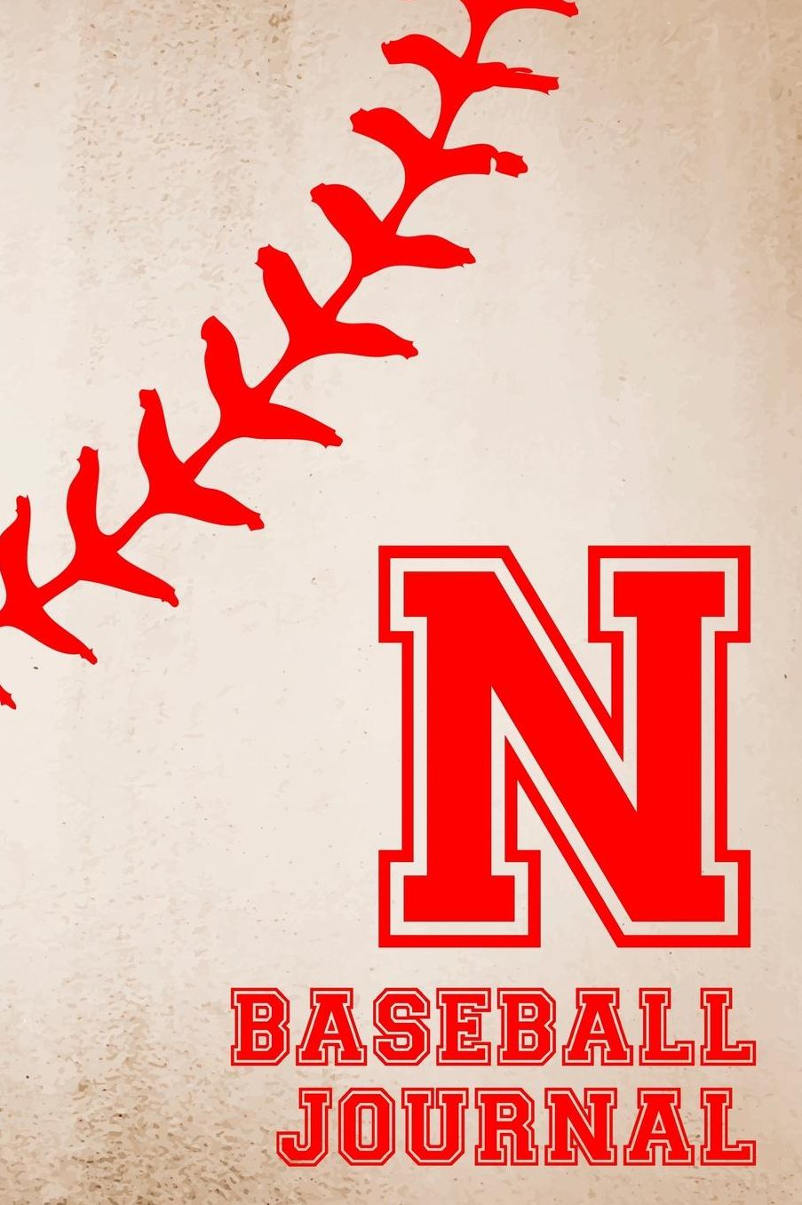 Baseball Journal N: Baseball Notebook Number and Letter Monogram Personalized Gift