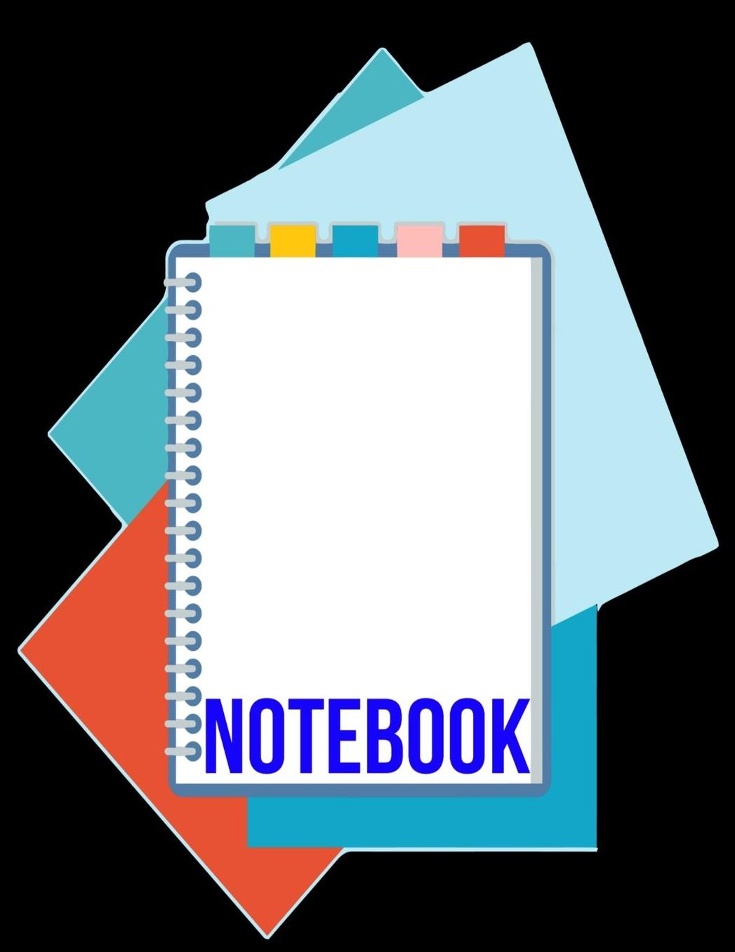 Notebook: Unlined Notebook - Large (8.5 x 11 inches) - 100 Pages - Black Cover