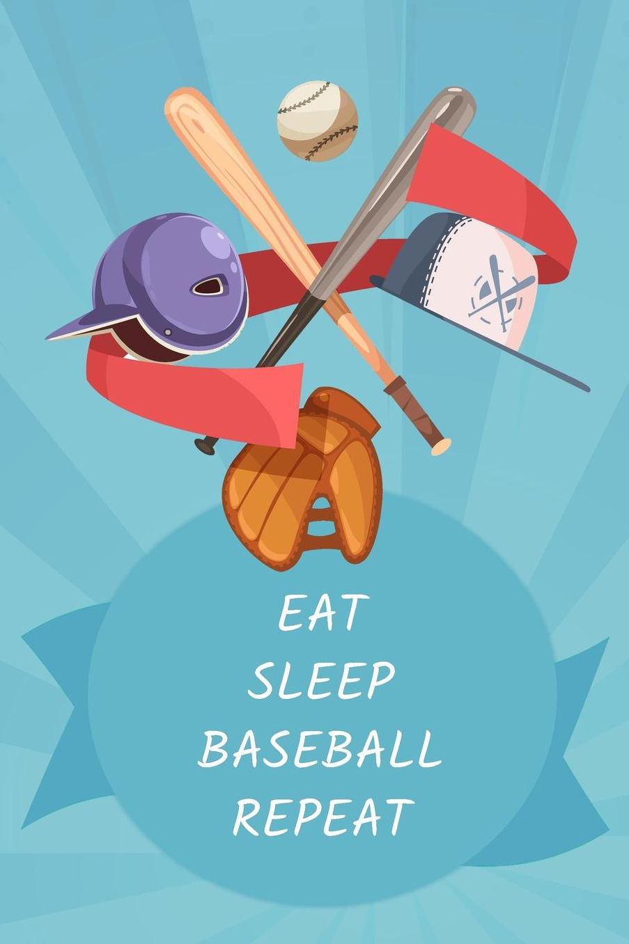 Thick Journal - Baseball Accessories for Boys Girls (119 Pages)