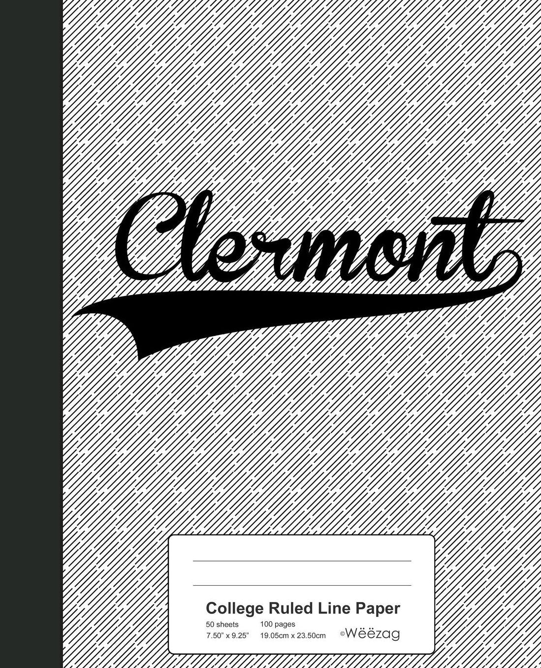 College Ruled Line Paper: CLERMONT Notebook