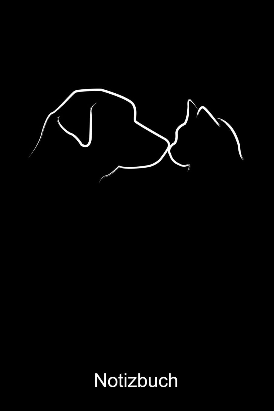 Katze und Hund Notizbuch: Notizbuch A5 dot grid 120 Seiten, Notizheft / Tagebuch / Reise Journal, perfektes Geschenk fï¿½r Katzen und Hundeliebhaber